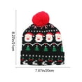 thumbnail image 3 of PRETXORVE Christmas Decorations, Winter Fashion Led Santa Hat, Santa Claus Pom-Pom Patterned Knitted Hat, Warm Ear Muffs, Wool Hat, Christmas Decorations, 3 of 6