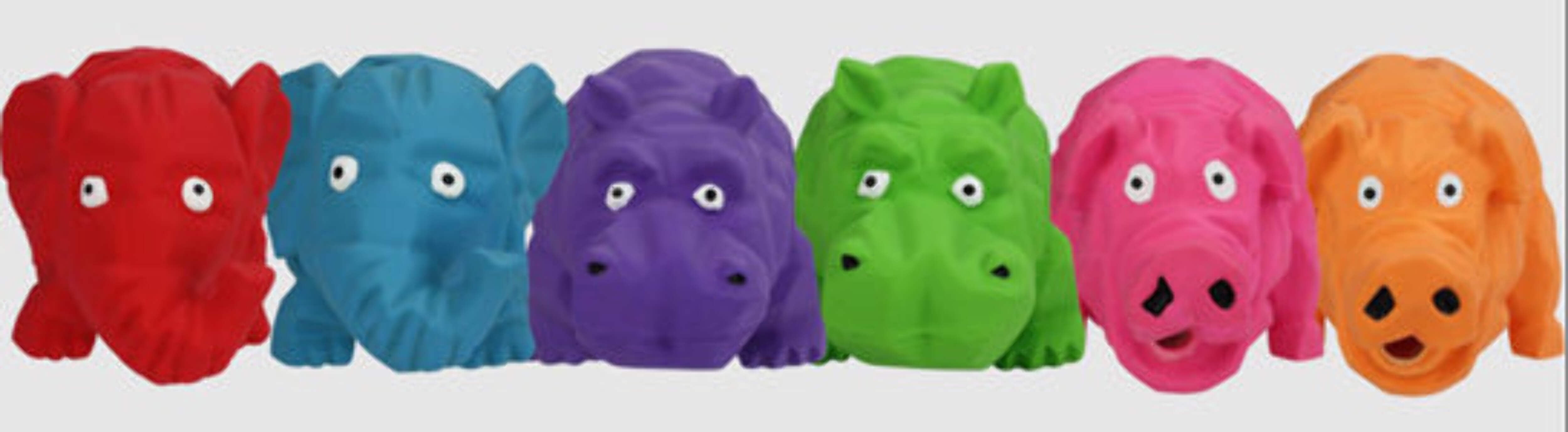 Multipet Latex Origami Pals Dog Toy, Assorted, 8"