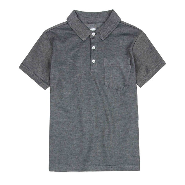 Deux par Deux Polo Gris Cool Class pour Garçons, Tailles 2-10 - 2