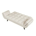 thumbnail image 5 of Sofa Bed, Convertible Sofa, Small Apartment Furniture&nbsp;2 Seater Sleeper with 3 Position Adjustable Backrest, Transforms into Bed, Polyester Upholstery, Beige, 74 Inch, 5 of 9