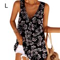 thumbnail image 1 of Camiseta sin mangas Jumpingount con cuello en V estampado floral Negro S Rosado L, 1 of 4