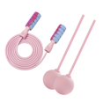 thumbnail image 4 of Cuerda de saltar con rodamiento de ejercicio, cuerdas de saltar deportivas para ejercicio para adultos que queman grasa, cuerda de saltar - Cable de rosa Cordón + Rosa sin cuerda Baoblaze Cuerda para saltar inalámbrica, 4 of 8