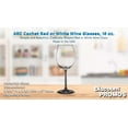 thumbnail image 4 of 10 ARC Cachet White Wine Glasses Set, 16 oz. - Wedding, Favors, Cheap, Sturdy - Black, 4 of 5