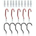 thumbnail image 6 of LABRIMP 10 Sets Screw-in Wall Hooks Black Steel for Bicycles and Hoses in Hallway and Garden Shed, 6 of 8