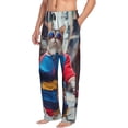 thumbnail image 6 of Pofeuu Cool Cat In Sunglasses Print Men's Pajama Pants, Soft Lounge Pajama Pants with big pockets for Men Plaid Pj Bottoms-XX-Large, 6 of 6