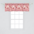 thumbnail image 2 of Ambesonne Polka Dots Window Valance, Teapots Cups Cakes, 54" X 18", Pink Orange and Red, 2 of 3