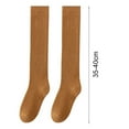thumbnail image 6 of Mightlink 1 Pair Knee High Stockings Thick Stretchy Solid Color Non-slip Comfortable Keep Warm Soft Autumn Winter Women Long Terry Socks for Daily, 6 of 7