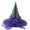 Purple, variant on Halloween Vintage Witch Hat with Lace, Fabric Wizard Hat Costume Accessory, Soft Comfortable Party Carnival Cosplay Headwear
