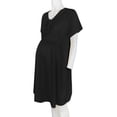 thumbnail image 5 of LoyisViDion Womens Maternity Dresses Women's Short Sleeve Maternity Dress Striped Knee-Length A-Line Pregnancy, 5 of 8