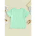 thumbnail image 3 of Kids Girls and Boys Summer T-Shirt Cartoon Cat Print Short Sleeve Round Neck Graphic Tops, 3 of 8