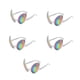 thumbnail image 5 of Jumpingount 5 piezas adultos Cosplay gafas de sol fiesta portátil reutilizable disfraz divertido decorativo gafas gafas Azul plateado 2Conjunto, 5 of 6