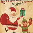 thumbnail image 3 of 1PC (5) Cotton Linen Santa Claus Apron for Adults and Kids - Printed - Unisex Kitchen Apron - for Dinner, Party, Cooking, 3 of 4