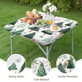 thumbnail image 4 of White Christmas Tree Pattern Square Fitted Tablecloth with Elastic Edge,Square Table Cover,Washable Elastic Table Cover for Home Kitchen Party Decor 34"x34", 4 of 6