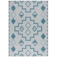 thumbnail image 2 of SAFAVIEH Courtyard Floella Geometric Indoor/Outdoor Area Rug, 9' x 12', Grey/Teal, 2 of 13