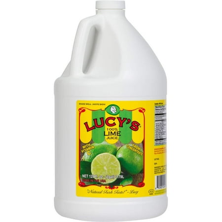 Lucy's 100% Lime Juice, 1 Gallon (128oz.)