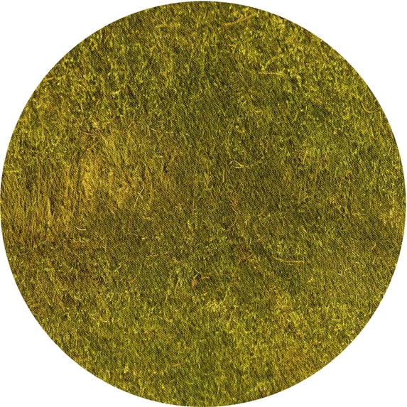 Ahgly Company Machine Washable Indoor Round Transitional Dark Bronze Brown Area Rugs, 7' Round