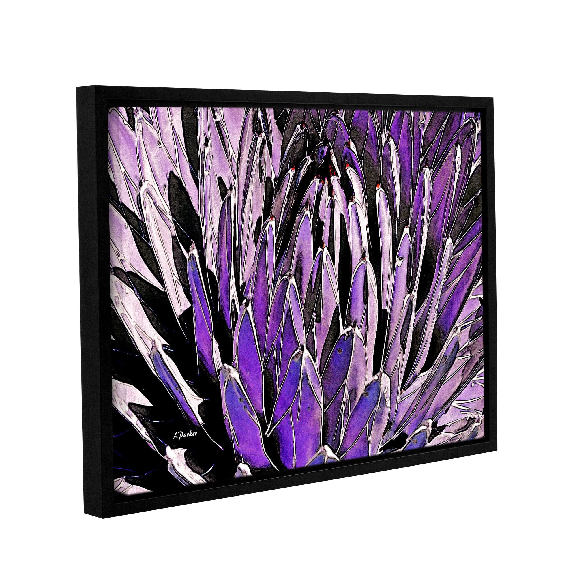 ArtWall Linda Parker "Queen Victoria Agave" Gallery-wrapped Floater-framed Canvas