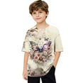 thumbnail image 5 of Virmaxy (3-14Years) Boys Girls Fashion Cute Printed Shirt Kids Baby Casual Short Sleeve Cotton Tops Summer Loose Casual Trendy Pullover Shirt Multicolor-7 5 Years, 5 of 9