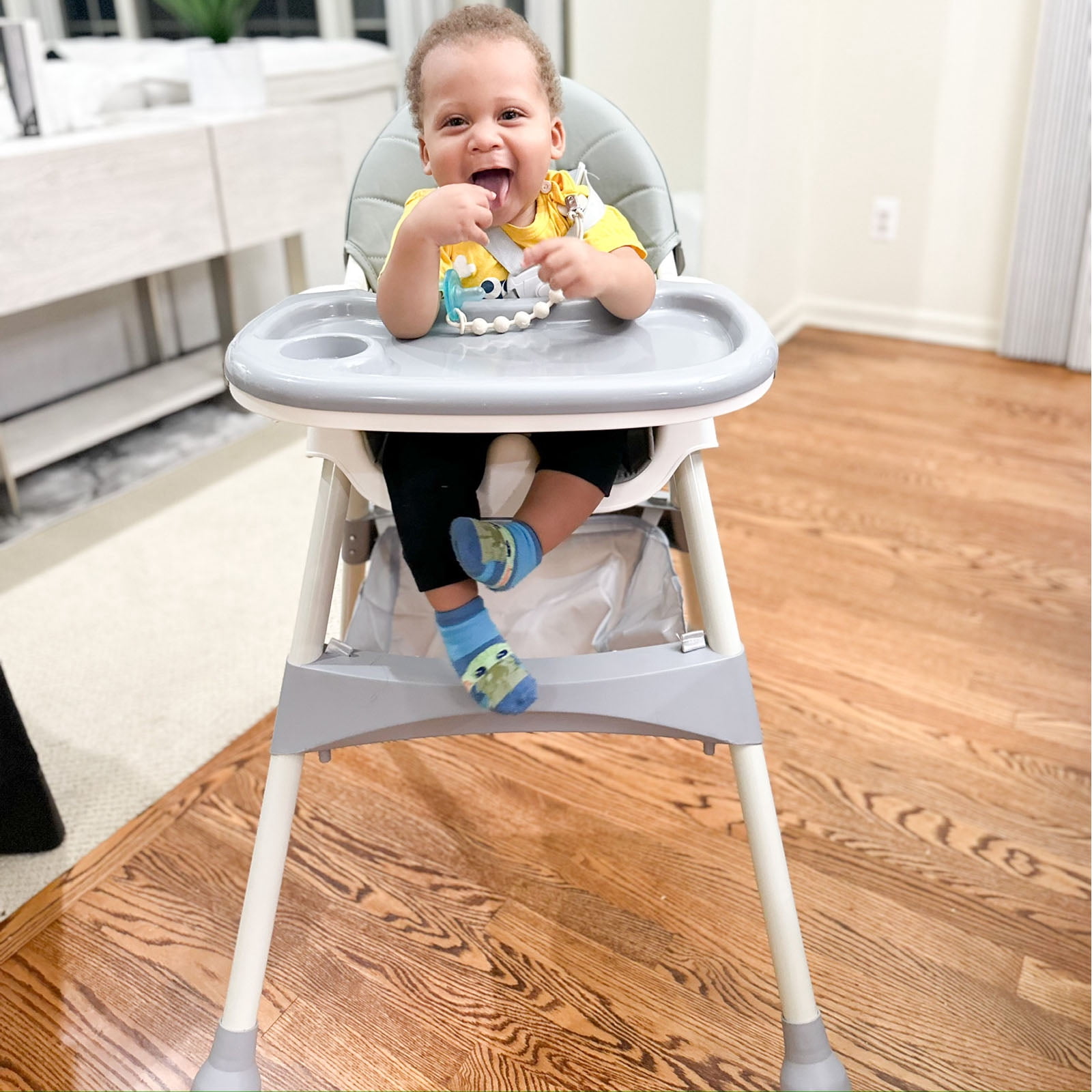 HARPPA 5-in-1 Convertible High Chair for Babies and Toddlers, Gray