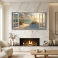 thumbnail image 3 of Beach Window Canvas Wall Art - Large Coastal Picture Landscape Canvas Prints Tropical Sea Paintings, Horizontal Summer Seascape Artwork for Living Room Bedroom, 3 of 7