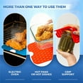 thumbnail image 3 of Perforated Silicone Mat Non-Stick Oven Accessories, Square Compatible Various Brands Heat Resistant, Reusable XL Airfryer Liners for Easy Clean Cooking, Food-Grade Silicone 7.87, 3 of 8