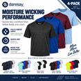 thumbnail image 6 of Daresay Men's 4-Pack Dri-Fit Performance T-Shirts – Moisture-Wicking Athletic Gym Tees – Breathable, Quick-Dry Workout Shirts for Men (Sizes S-3XL), 6 of 14