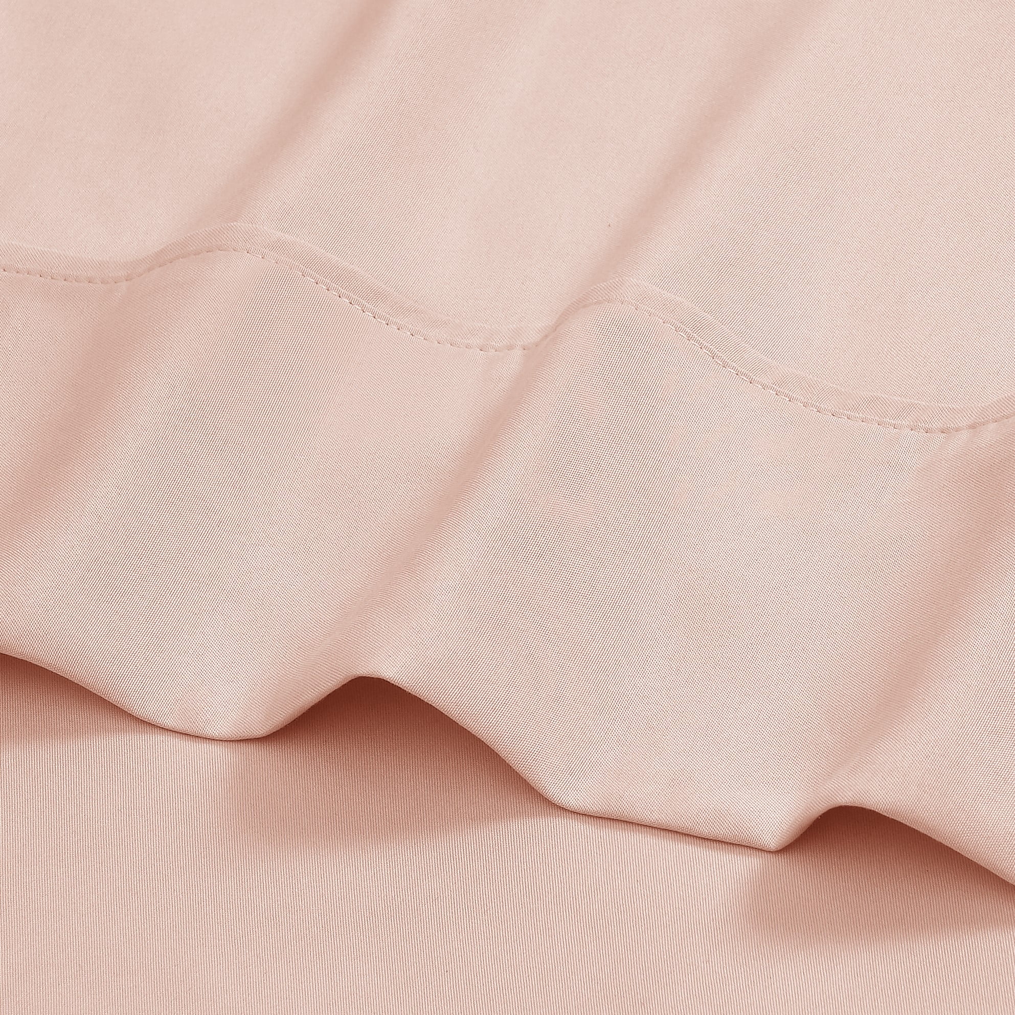 Mainstays Super Soft Brushed Microfiber Bed Sheet Set, Pink Blush, Full, 4 Piece