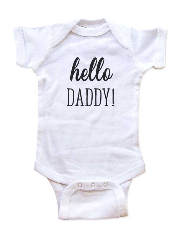 Hi Daddy Baby Onesie Shirt Dad Pregnancy Announcement Infant Newborn Gerber 