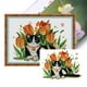 thumbnail image 1 of (DA904) Hilo Algodón Ecológico Bordado No Manchú 14CT 2 Hebras Impresión 35*27cm Kit Serie Punto Cruz Cat Five (borde Gancho), 1 of 9