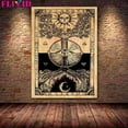 thumbnail image 3 of Arte de pared de bruja, pintura en lienzo, fantasma, ángel caído, diosa del sol y la luna, póster Retro e impresión, decoración sin marco, 3 of 4