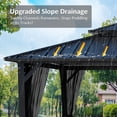 thumbnail image 4 of VEIKOUS 12' x 20' Outdoor Hardtop Gazebo, Double Roof Metal Gazebo for Patio, Garden, Lawn, Party, 4 of 12
