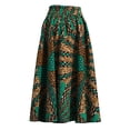 thumbnail image 3 of XIAOHUAGUA African Women Skirt with pocket and belt Elastic waist, 3 of 5