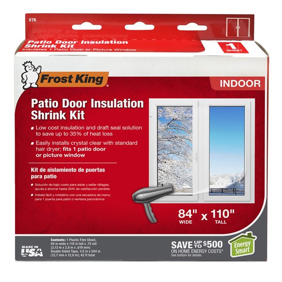 Kit de ventana retráctil Frost King V76H 213 cm x 279 cm, transparente