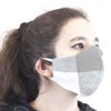 Protective Unisex Face Cover Mask Adjustable Straps Two Layers Breathable Soft Cotton Light Grey Regular
