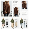 thumbnail image 6 of PRETTYGARDEN Women's Fall Winter Poncho Sweaters Trendy Chunky Knit Fringe Shawls Wraps Pullover Tops Holiday Outfits, 6 of 7