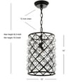 thumbnail image 3 of JONATHAN Y Gabrielle 10" Crystal/Metal LED Pendant, Oil Rubbed Bronze, 3 of 7