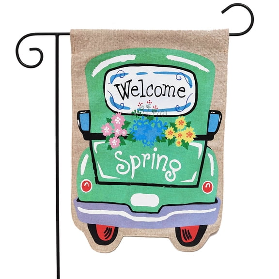 Briarwood Lane Welcome Spring Truck Burlap Garden Flag