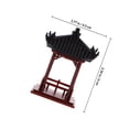 thumbnail image 2 of SOPOTUTU ABS Pavilion Miniature Garden Decoration Red Pavilion Shape 1Set, 2 of 6