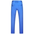 thumbnail image 2 of Keevoom Mens Dress Pants Slim Stretch Casual Dress Pant Blue, 2 of 6