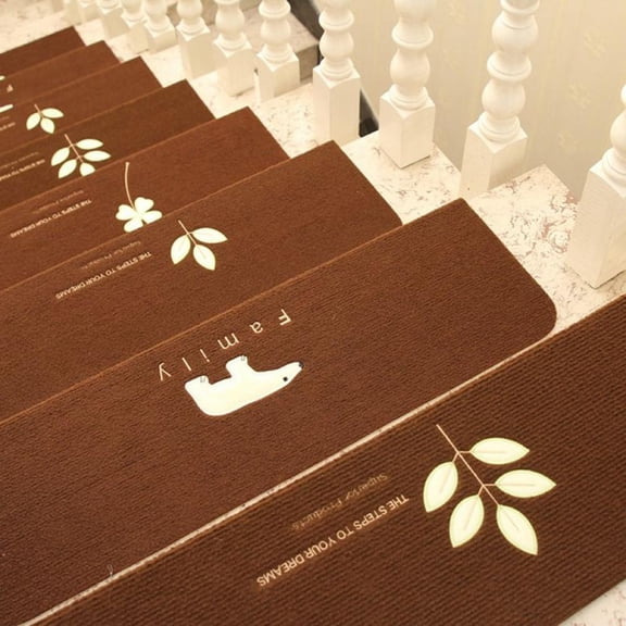 Prettyui Self Adhesive PVC Staircase Decoration Stickers 3D Landscape Wallpaper Home Decor Stair Decal Waterproof DIY Stairs Murals,coffee