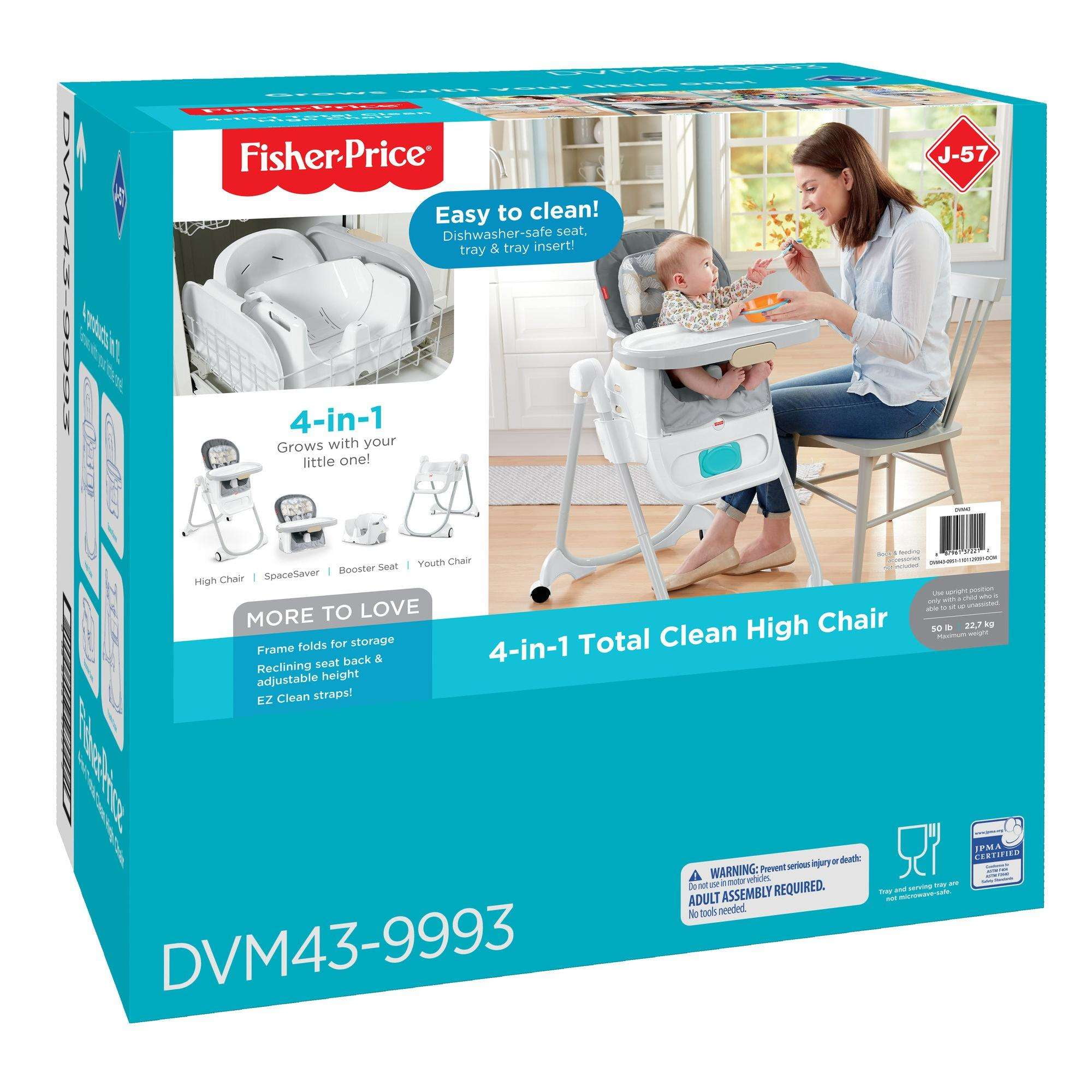 4 in 1 total clean high chair