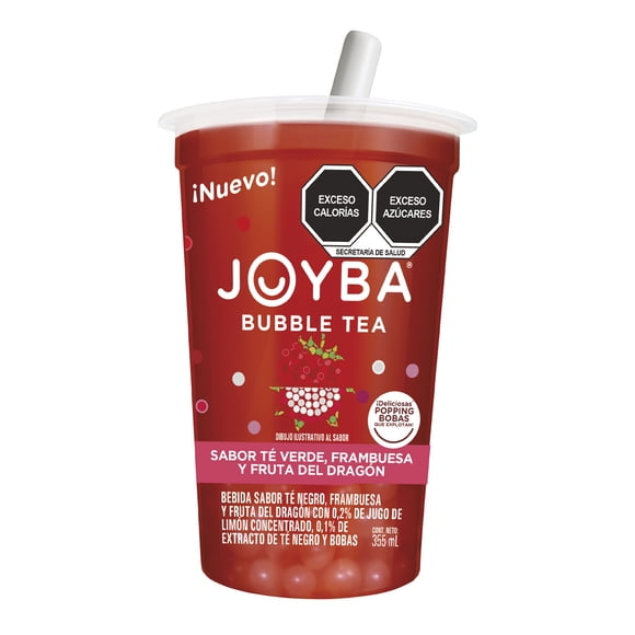 Bebida sabor té negro Joyba frambuesa y fruta del dragón 355 ml