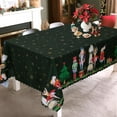 thumbnail image 3 of Christmas Rectangle Tablecloth 60×84 Inch,Washable Polyester Nutcracker Table Cloth,Snowflake, Christmas Tree,Kitchen Decor for Party Dinner,Hunter Green, 3 of 5