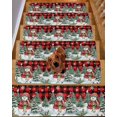thumbnail image 2 of Christmas Snowman Stair Treads for Wooden Steps Indoor Runner Rug Carpet, Red Black Plaid Xmas Tree Snowflake 15 Pieces Peel and Stick Staircase Step Treads Covers Washable Throw Door Mats, 30"x8", 2 of 7