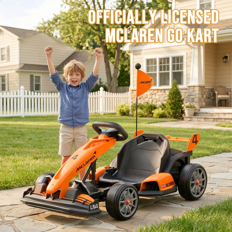 iYofe, Electric Go Kart, 36V McLaren Drift Racing, Orange, 6+ yrs