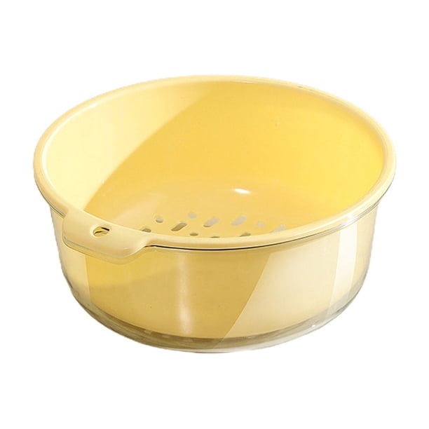 Filtros de agua de doble capa para fregadero de verduras, cesta de drenaje transparente para cocina doméstica, cesta de lavado de verduras móvil