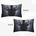 thumbnail image 2 of Naloa Elegant Feathered Floral Wings Pillowcase, Throw Pillowcase, Wrinkle-Free, Stain-Resistant with Hidden Zipper for Bedroom Sofa-20"x30", 2 of 6