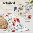 thumbnail image 3 of Pink Colorful Poppy Small Pillow Covers, Spring Pastoral Flowers Leaves Soft Breathable Throw Pillow Cases with Invisible Zipper, Decorative Pillowcase Pillows Protectors for Sofa Bed Chair 12"x20", 3 of 9