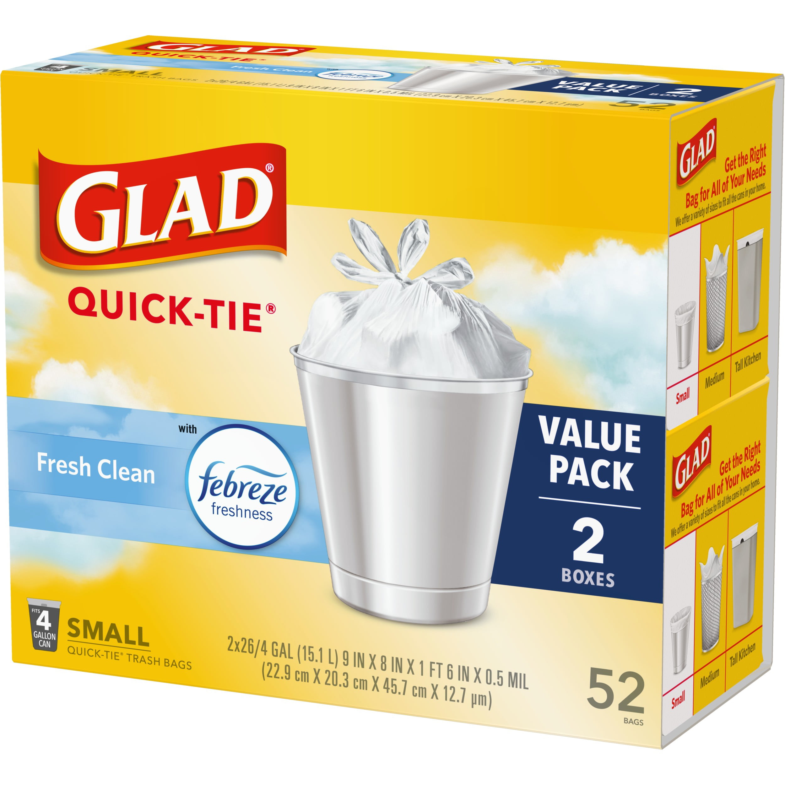 Glad Small Trash Bags, 4 Gallons, 30 ct, 1 - Kroger