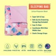 thumbnail image 3 of Wildkin Kids Original Sleeping Bag for Boys and Girls, Measures 57 x 30 Inches (Llamas and Cactus Pink), 3 of 7